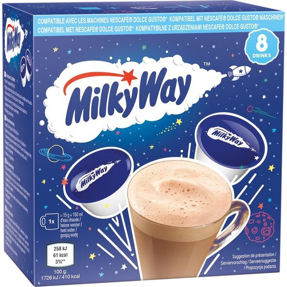 Hot chocolate pods compatible with NESCAFE(r) Dolce Gusto(r) Milky Way, 8 pcs.