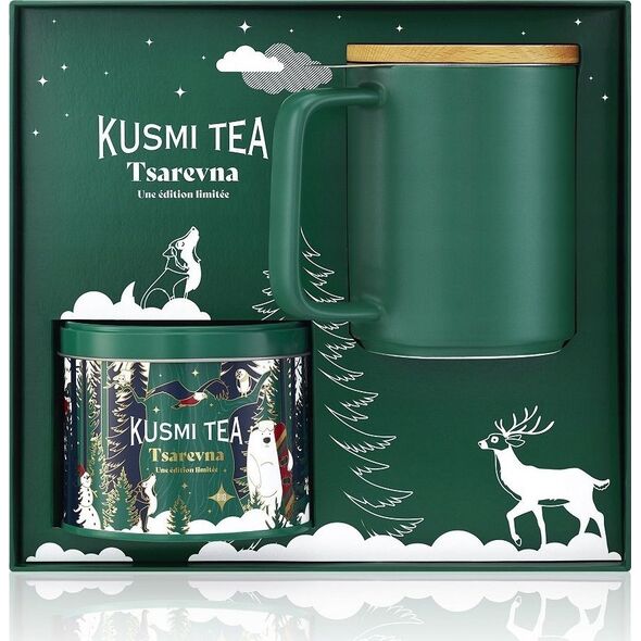 Kusmi Tea - Zestaw Herbata Tsarevna 120g + Kubek z zaparzaczem