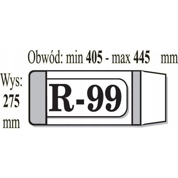 IKS Okładka książkowa reg.R-99 wys. 275mm x obw. 405mm - 445mm p25 IKS cena za 1szt.