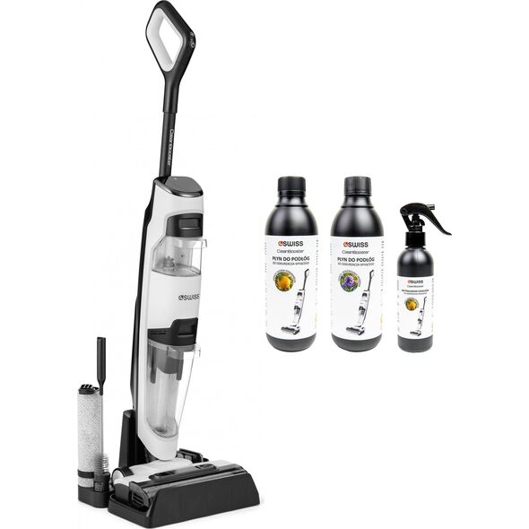 Odkurzacz pionowy 4Swiss 4Swiss VC024 CleanBooster White + środki czystości