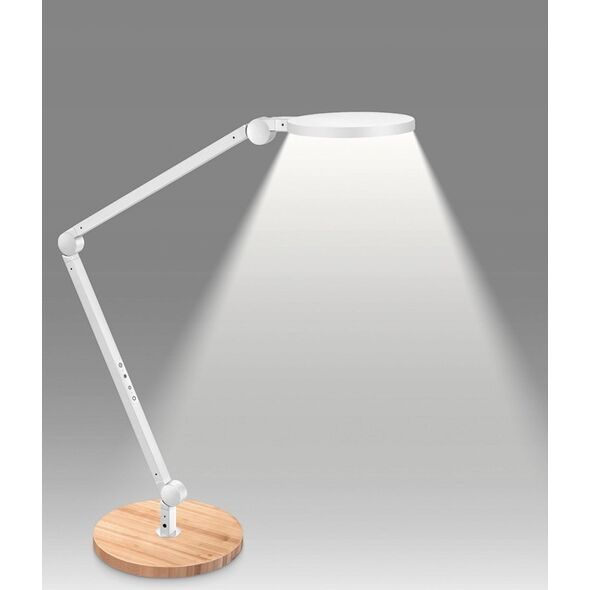 Lampka biurkowa CEP Lampka na biurko CEP CLED-0350, Giant, biały z el. drewna