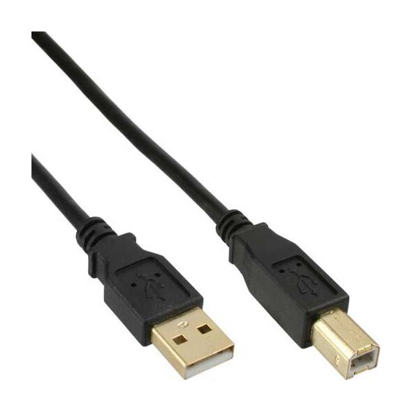 Kabel USB InLine USB-A - USB-B 10 m Czarny (34550S)