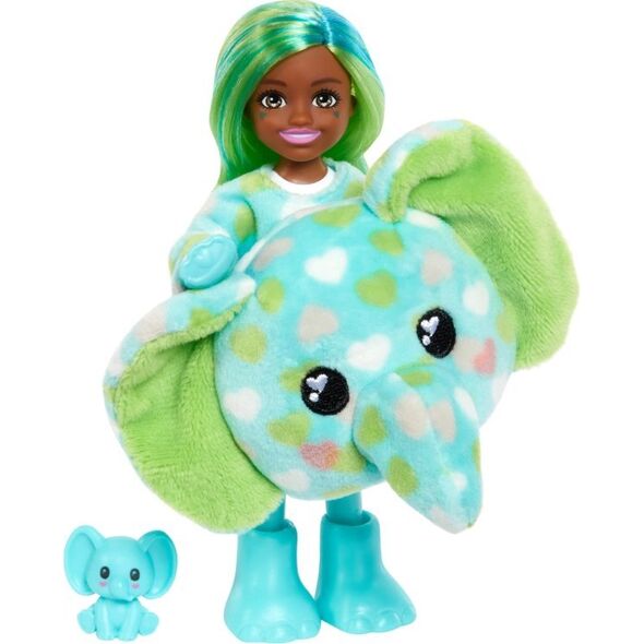 Lalka Barbie Mattel MATTEL  BARBIE Cutie Reveal Lalka Chelsea SŁOŃ Dżungla HKR13
