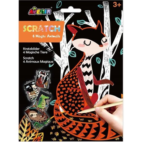 Teka Wydrapywanki - 4 magiczne zwierzęta
