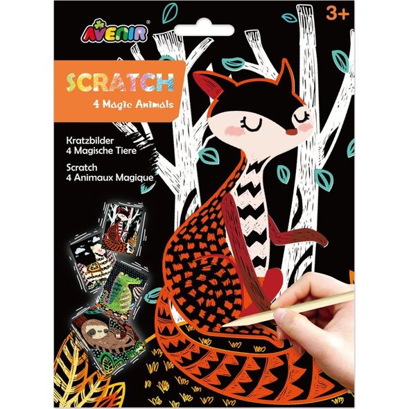 Teka Wydrapywanki - 4 magiczne zwierzęta
