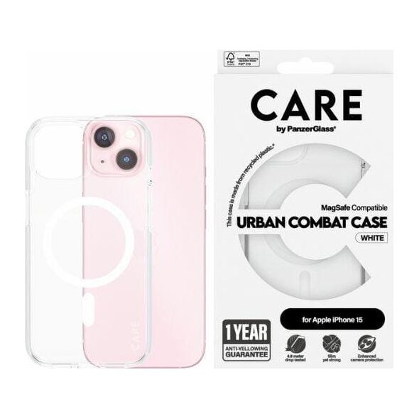 PanzerGlass CARE by PanzerGlass Urban Combat Case iPhone 15 6,1" MagSafe biały/white 1417