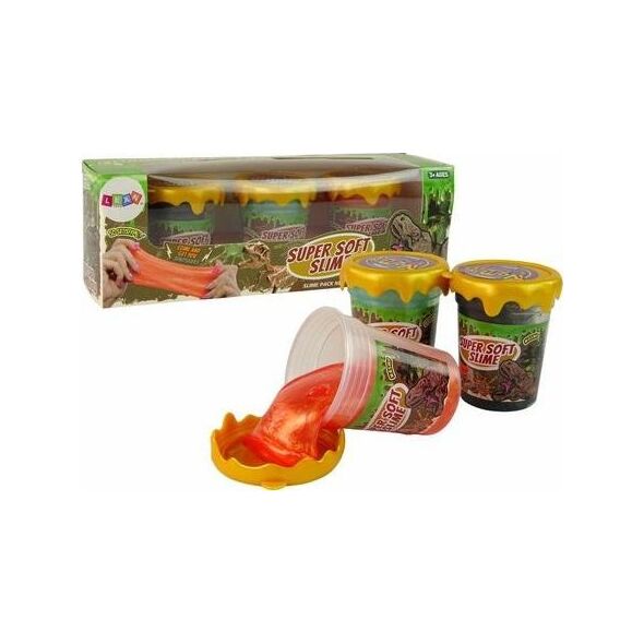 LeanToys Slime Brokatowy Dinozaury DIY Miękki 3 Kolory