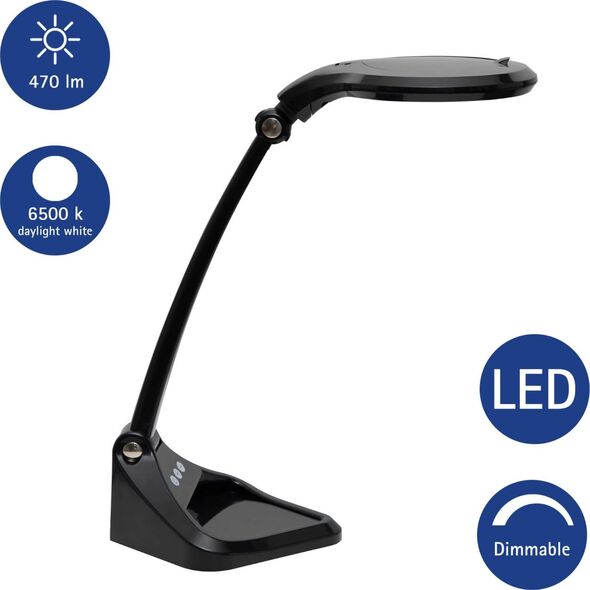 Επιτραπέζιο φωτιστικό Maul MAUL LED Lupenleuchte Iris dimmbar schwarz 13672897 4002390078351