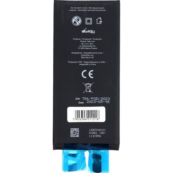Bateria Blue Star BLUE STAR HQ bateria bez BMS do IPHONE 11 3110 mAh