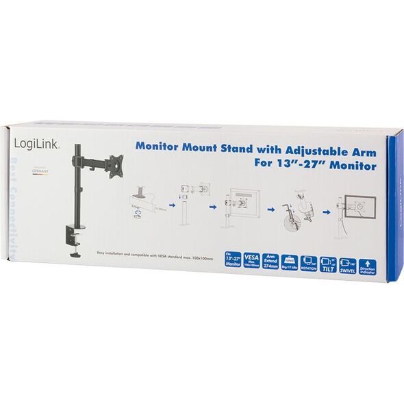 LogiLink Uchwyt biurkowy na monitor 13" - 27" (BP0020)