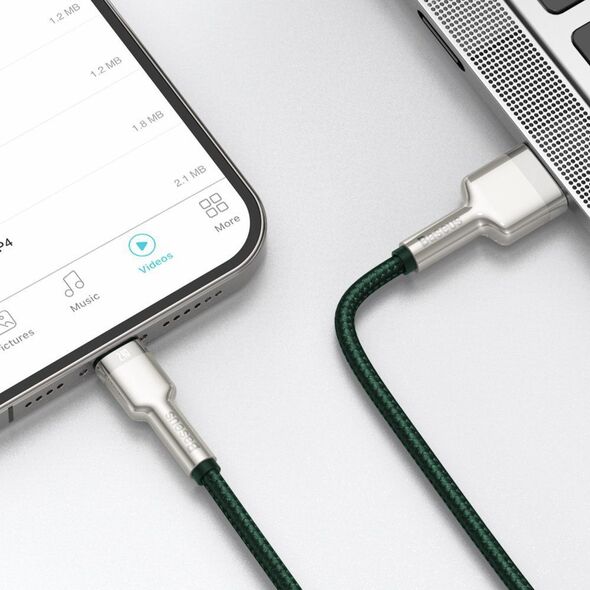 Kabel USB Baseus USB-A - Lightning 1 m Zielony (baseus_20210316154707)