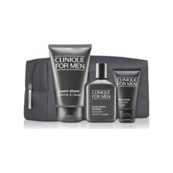CLINIQUE_SET Razor-Ready Routine For Men krem do golenia 125ml + balsam po goleniu 75ml + peeling do twarzy 30ml
