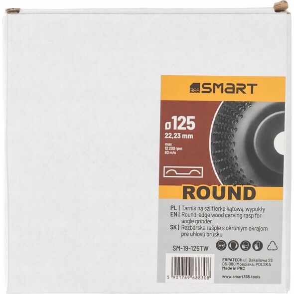 SMART365 tarnik na szlifierkę, wypukły, 125x22,23 mm 19-125TW