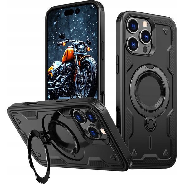 Etui Hybrid Armor Trendy z MagSafe na iPhone 16 Pro Max - czarne