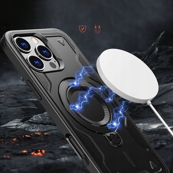 Etui Hybrid Armor Trendy z MagSafe na iPhone 16 Pro Max - czarne