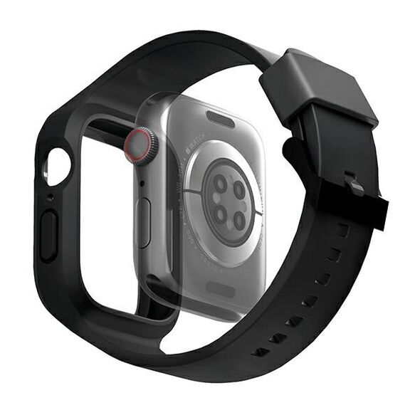 Belt + case UNIQ Monos 2in1 Apple Watch 4/5/6/7/8/9/SE 44/45mm black/midnight black