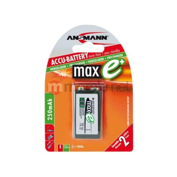 Ansmann Akumulator MaxE 9V Block 250mAh 1 szt.