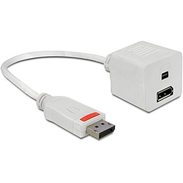 Adapter AV Delock DisplayPort - DisplayPort biały (61751)