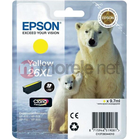 Tusz Epson tusz C13T26344010 nr 26 (yellow)