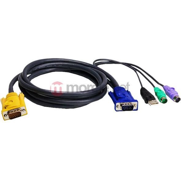 Aten Kable KVM, 1.8m, Czarny (2L5302UP)