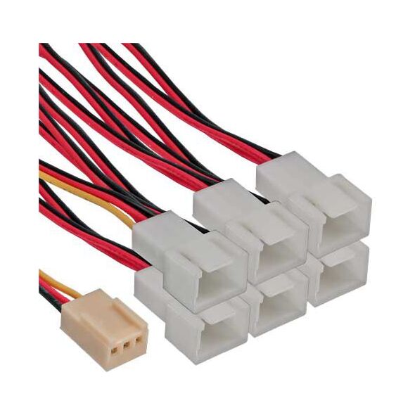 InLine 3-pin - 3-pin x6, 0.15m, Wielokolorowy (33436)