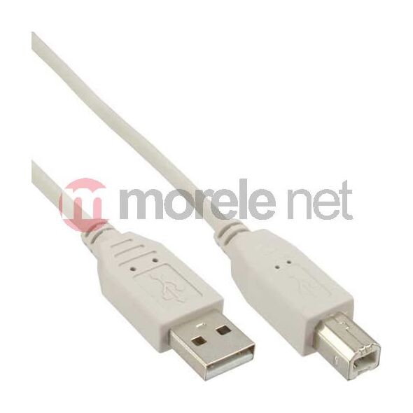 Kabel USB InLine USB-A - USB-B 3 m Beżowy (34535H)