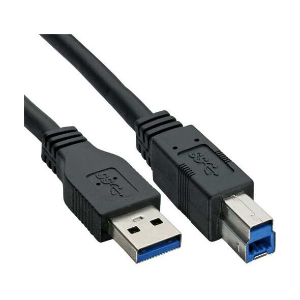 Kabel USB InLine USB-A - USB-B 3 m Czarny (35330)