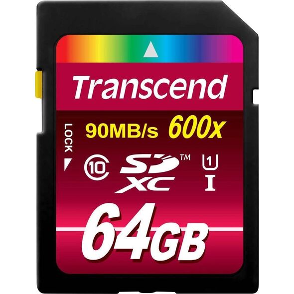 Karta Transcend 600x SDXC 64 GB Class 10 UHS-I/U1  (TS64GSDXC10U1)