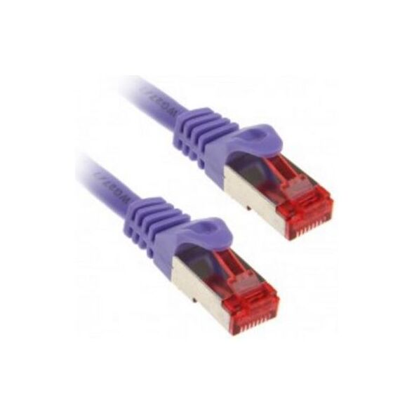 InLine Patchcord, Cat.6, S/FTP, 0.5m, fioletowy (76450P)