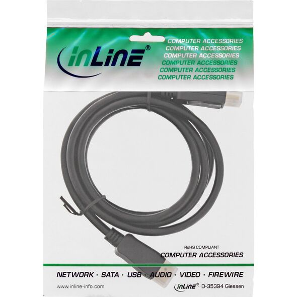 Kabel InLine DisplayPort - DisplayPort 10m czarny (17110P)