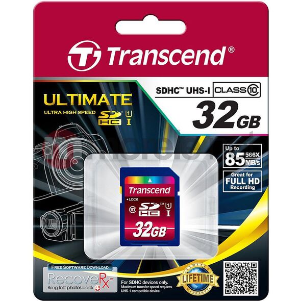 Karta Transcend Ultimate SDHC 32 GB Class 10 UHS-I/U1  (TS32GSDHC10U1)
