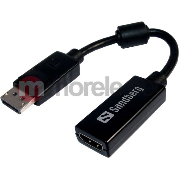 Kabel Sandberg DisplayPort - HDMI 0.1m czarny (50828)