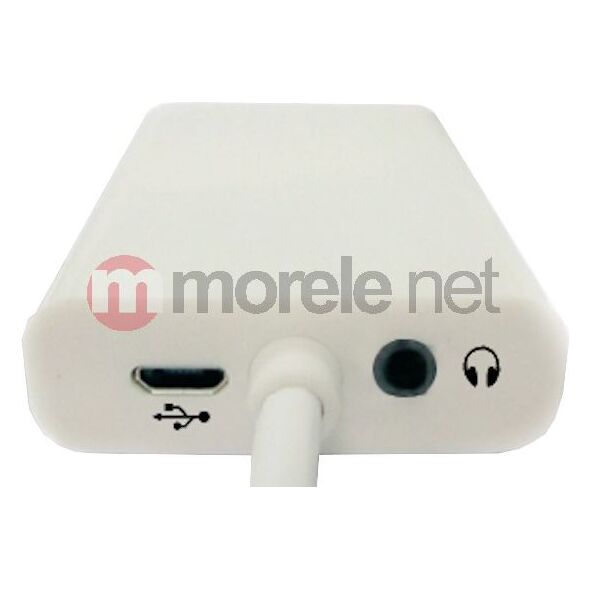 Adapter AV Sandberg HDMI - D-Sub (VGA) + Jack 3.5mm 0.15m biały (50877)