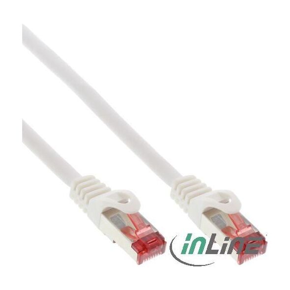 InLine Patchcord, Cat.6, S/FTP, 0.5m, biały (76450W)