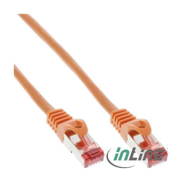 InLine Patchcord, Cat.6, S/FTP, 1m, pomarańczowy (76411O)