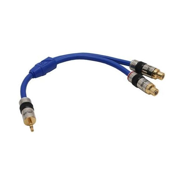 Kabel InLine Jack 3.5mm - RCA (Cinch) x2 0.2m niebieski (89941P)