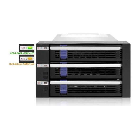 Kieszeń Icy Dock Wewnętrzna obudowa na 3 dyski 3,5" SATA, Raid Backplane (MB153SP-B)