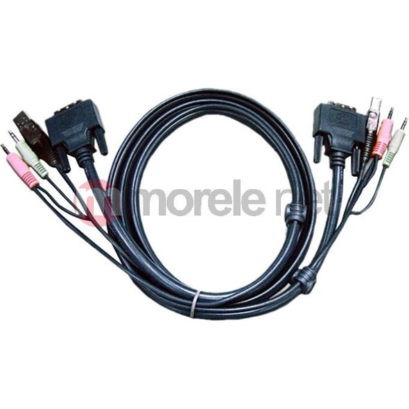 Aten Kable KVM, 3m, Czarny (2L7D03UD)