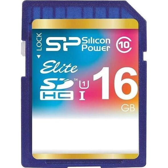 Karta Silicon Power Elite SDHC 16 GB Class 10 UHS-I/U1  (SP016GBSDHAU1V10)