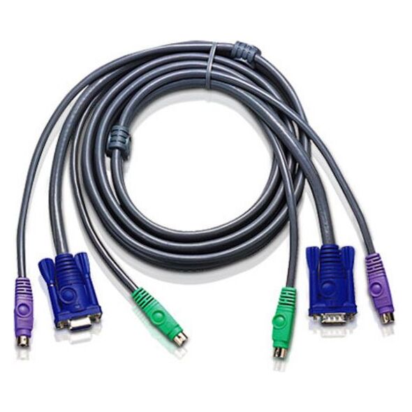 Aten PS/2 - PS/2, 1.8m, Czarny (2L-5002P/C)