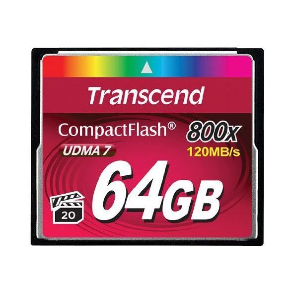 Karta Transcend 800x Compact Flash 64 GB  (TS64GCF800)