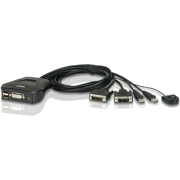 Aten Kable KVM, 1.8m, Czarny (CS22D-A7)