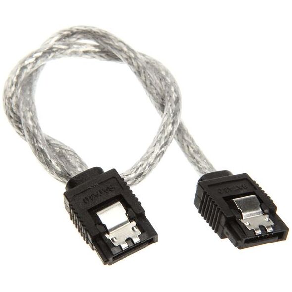 InLine SATA - SATA, 0.3m, Biały (27303R)
