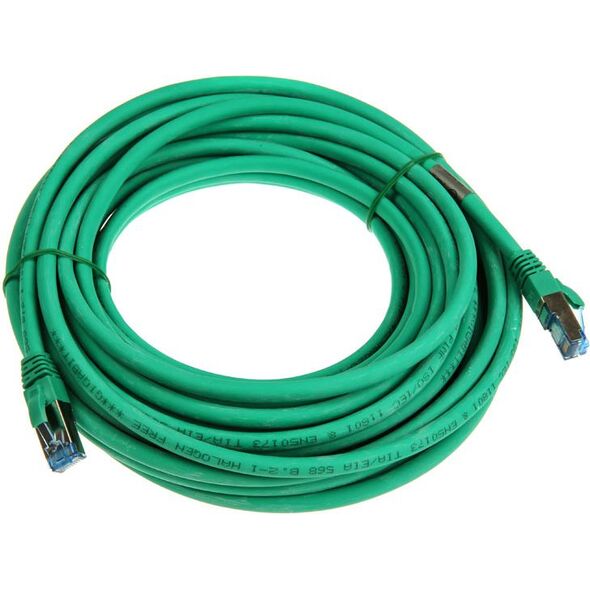 InLine Patch kabel sieciowy Cat.6A, S/FTP (PiMf), 500MHz, zielony, 10m (76800G)