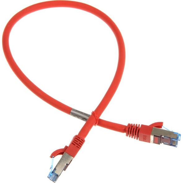 InLine Patch kabel sieciowy Cat.6A, S/FTP (PiMf), 500MHz, czerwony, 0,5m (76850R)