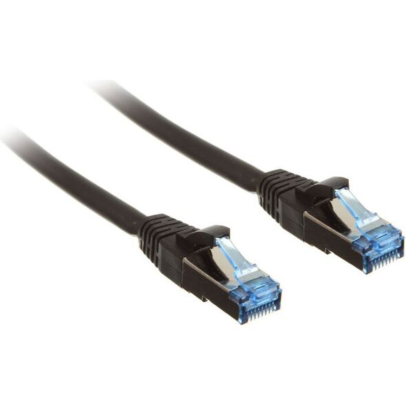 InLine Patch kabel sieciowy Cat.6A, S/FTP (PiMf), 500MHz, czarny, 1m (76811S)