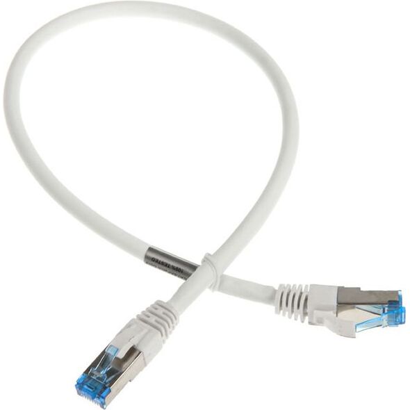 InLine Patch kabel sieciowy Cat.6A, S/FTP (PiMf), 500MHz, biały 0,5m (76850W)