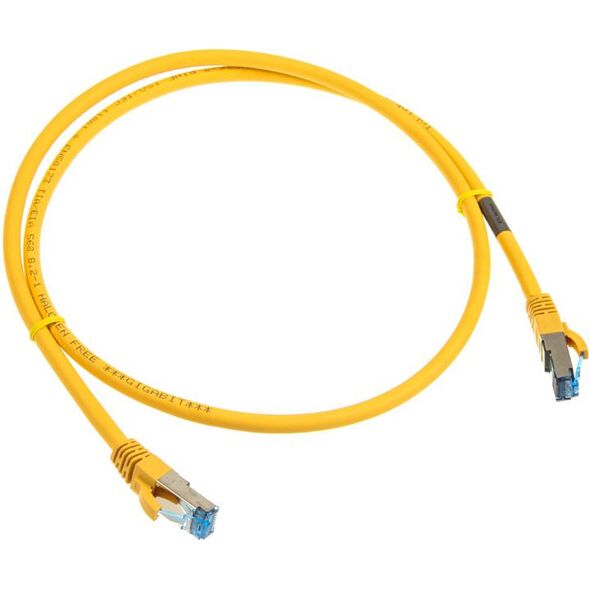 InLine Patch kabel sieciowy Cat.6A, S/FTP (PiMf), 500MHz, żółty, 1m (76811Y)