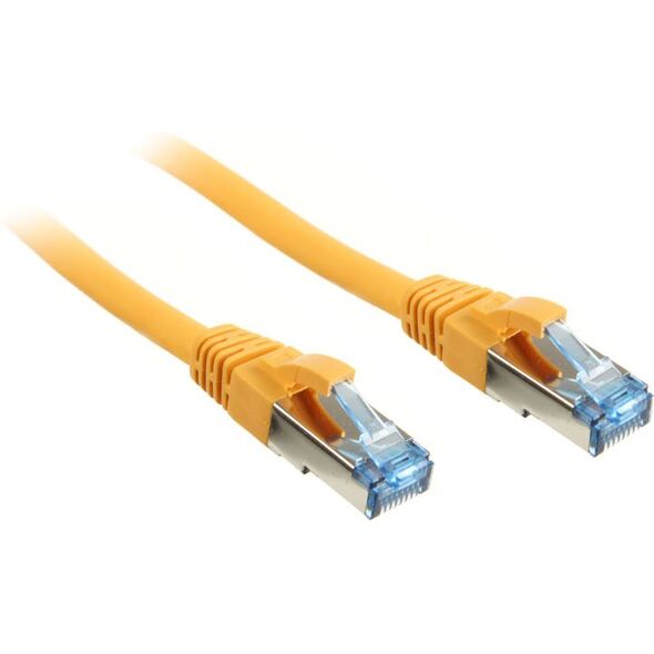 InLine Patch kabel sieciowy Cat.6A, S/FTP (PiMf), 500MHz żółty 0,5m (76850Y)