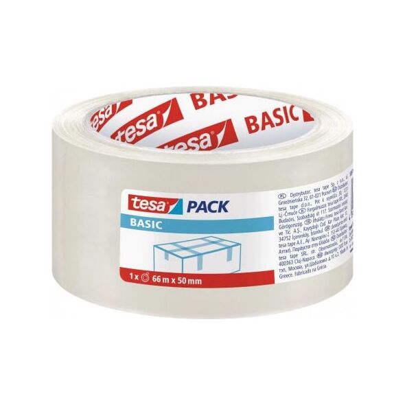 Tesa Taśma pakowa tesa® BASIC 66m x 50mm, przezroczysta (58570-00000-00)